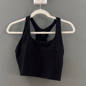 Old Navy Black Racerback Crop Tank Top